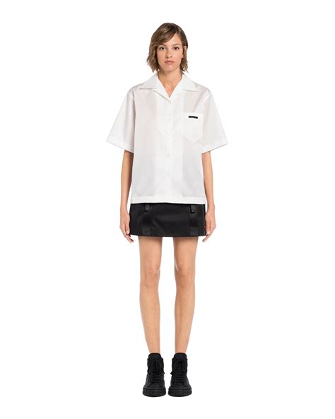 prada nylon gabardine shirt|prada nylon wrap top.